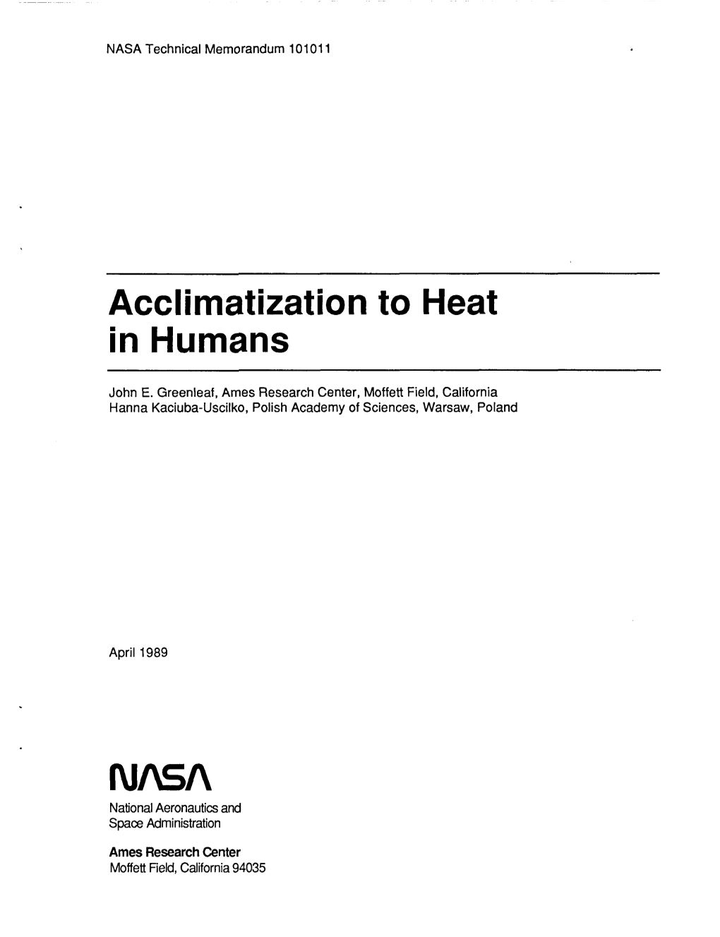 Acclimatization to Heat in Humans