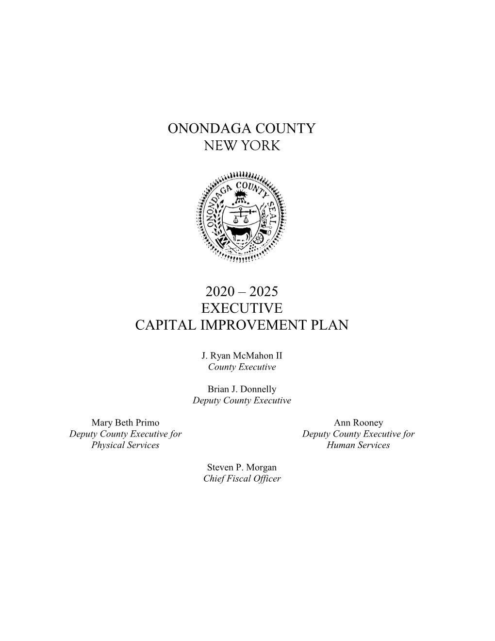 2025 Executive Capital Improvement Plan