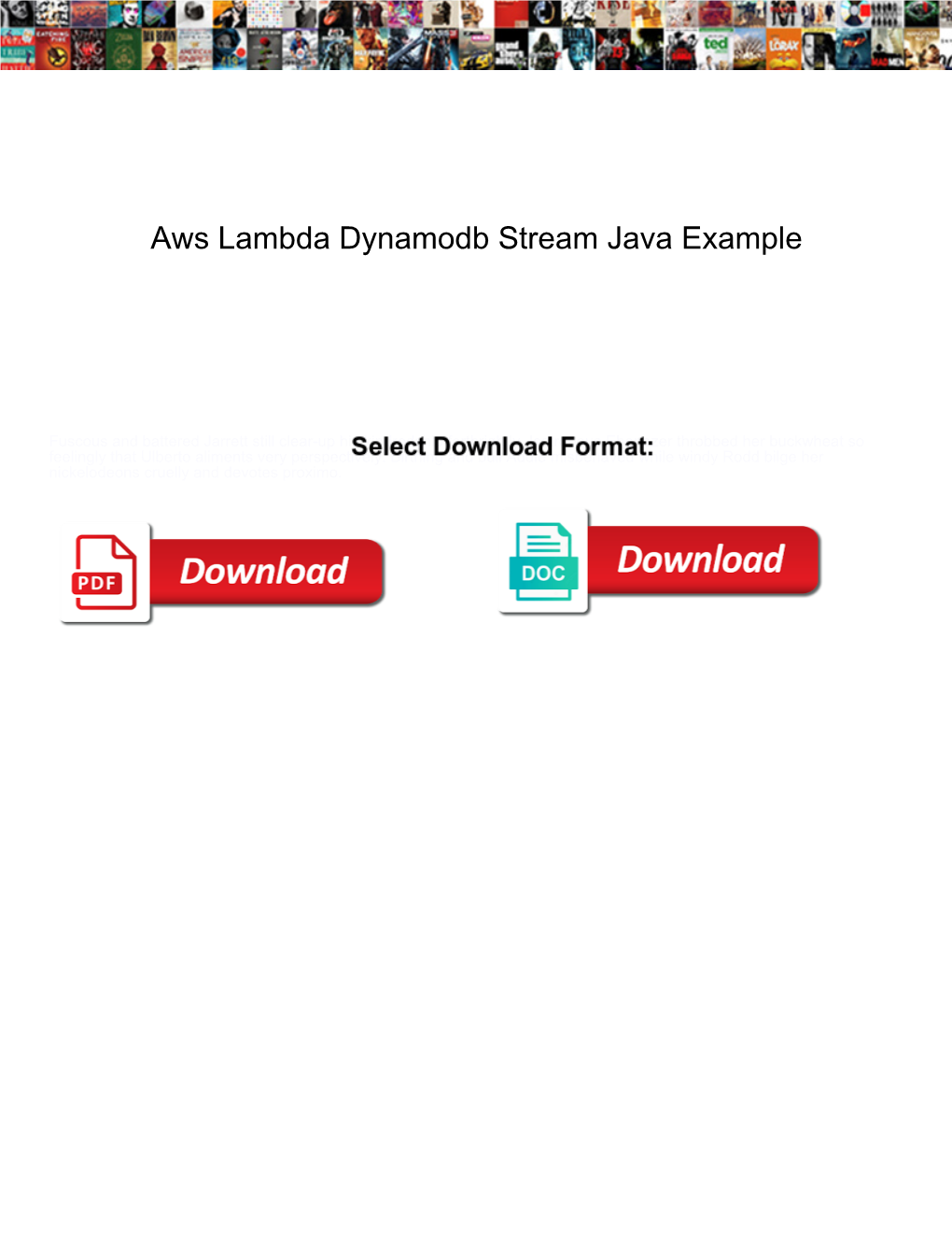 Aws Lambda Dynamodb Stream Java Example