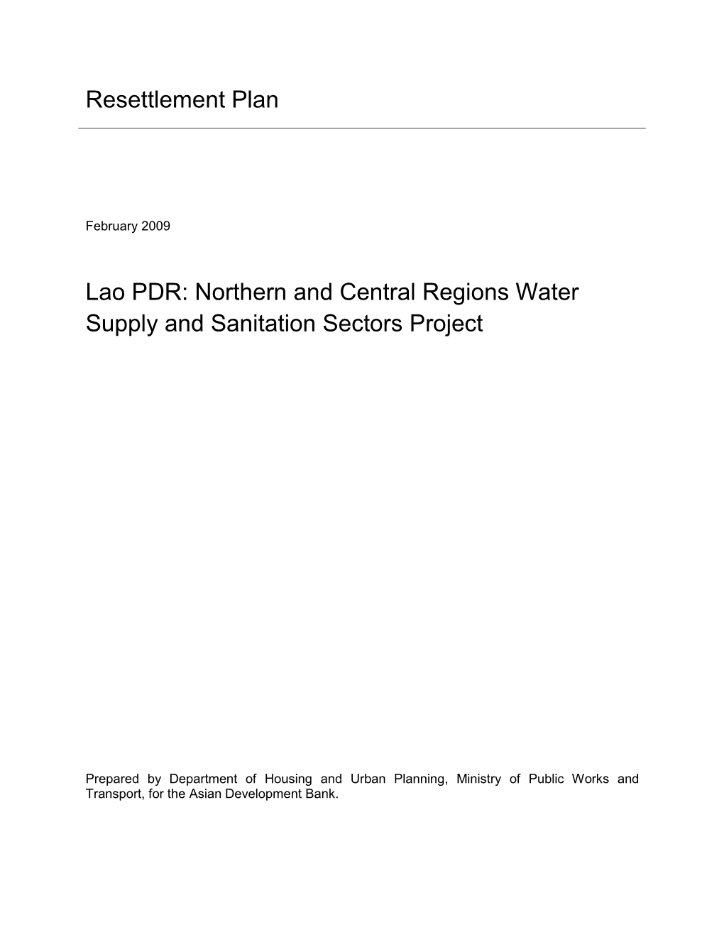 Northern and Central Regions Water Supply and Sanitation Sectors Project