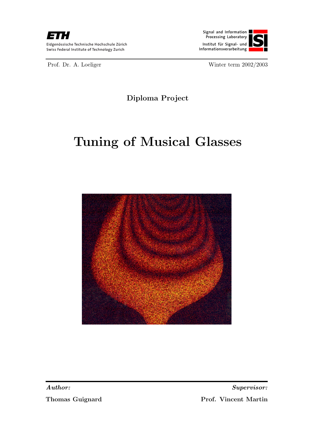 Tuning of Musical Glasses