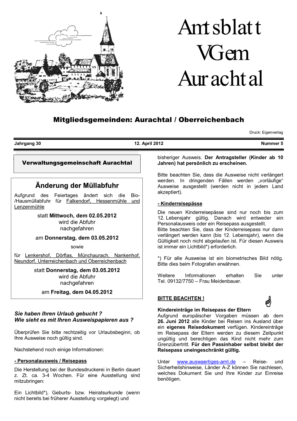 Amtsblatt Vgem Aurachtal