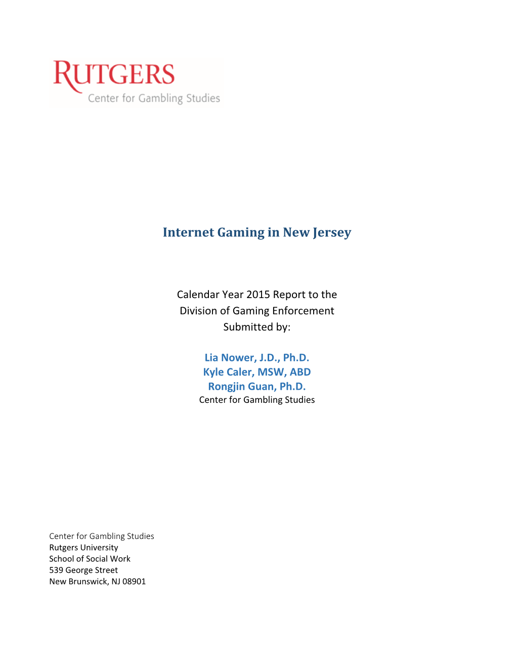 Internet Gaming in New Jersey