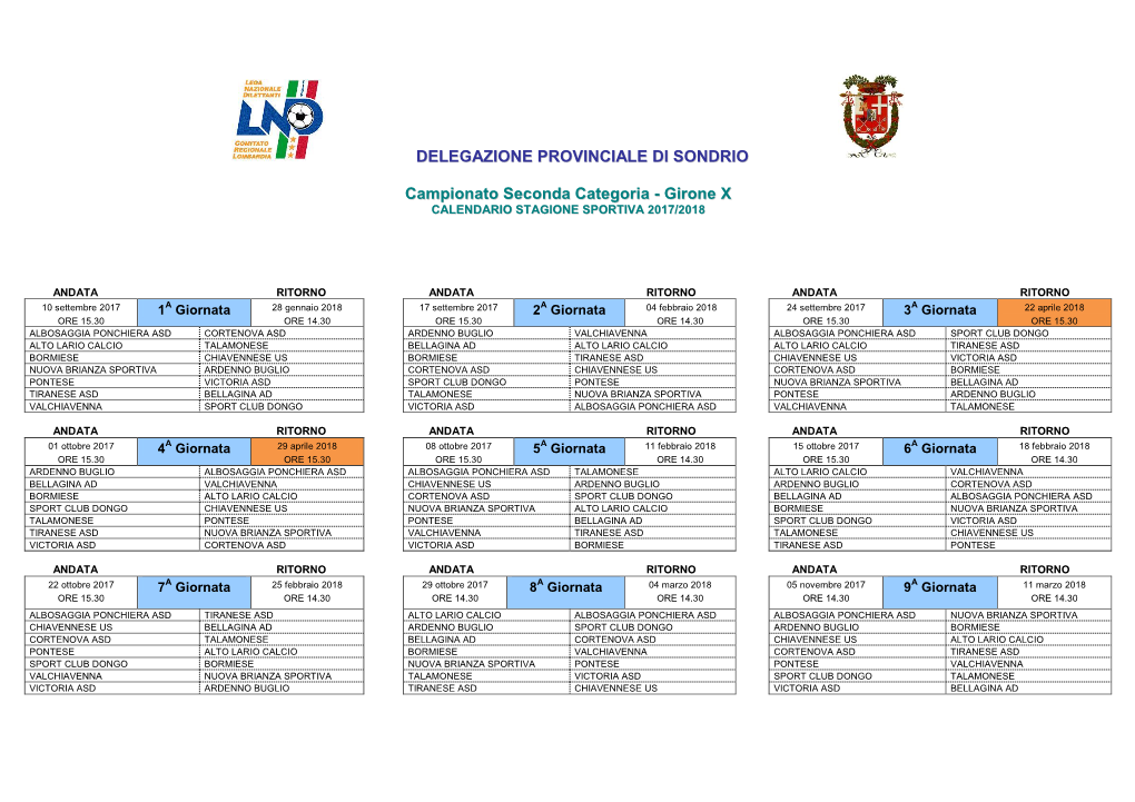 Delegazione Provinciale Di Sondrio