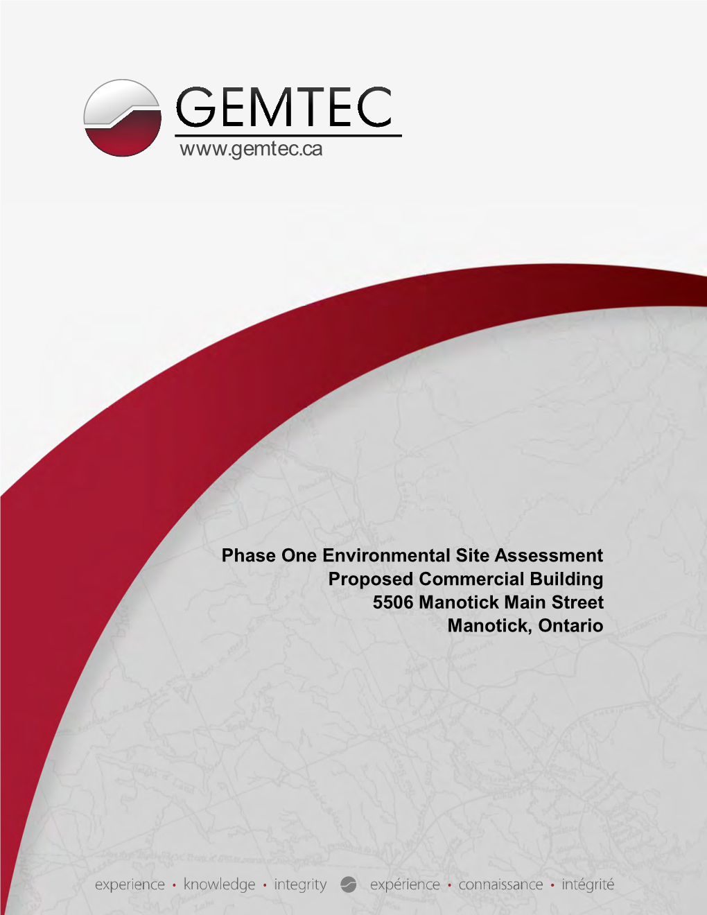 Phase One Environmental Site Assessment Proposed Commercial Building 5506 Manotick Main Street Manotick, Ontario