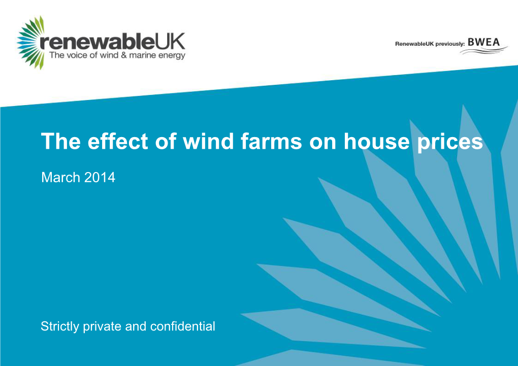 The Effect of Wind Farms on House Prices