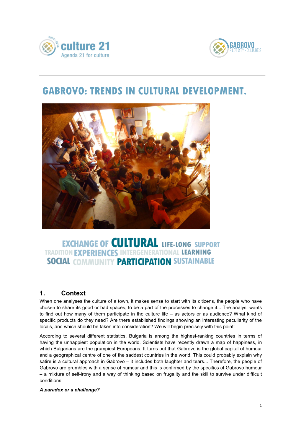 Gabrovo: Trends in Cultural Development