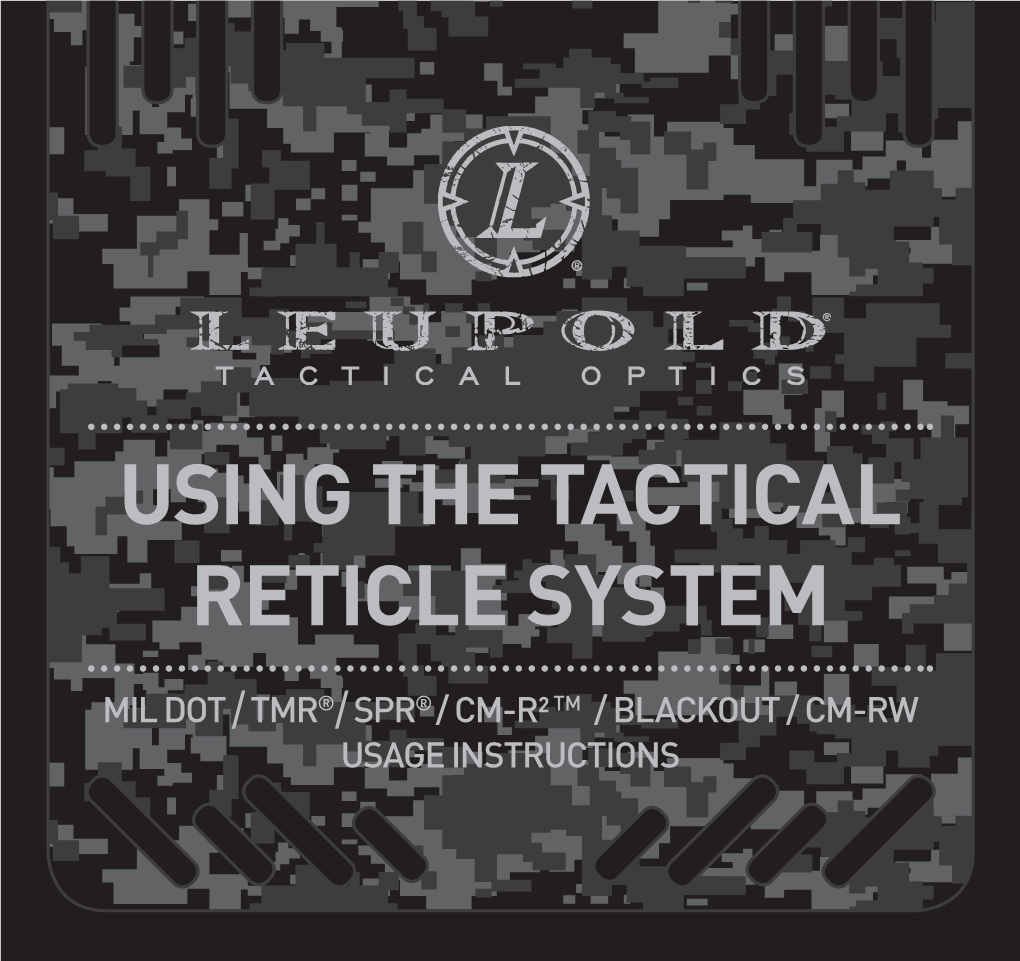 Tactical Milling Reticle Manual