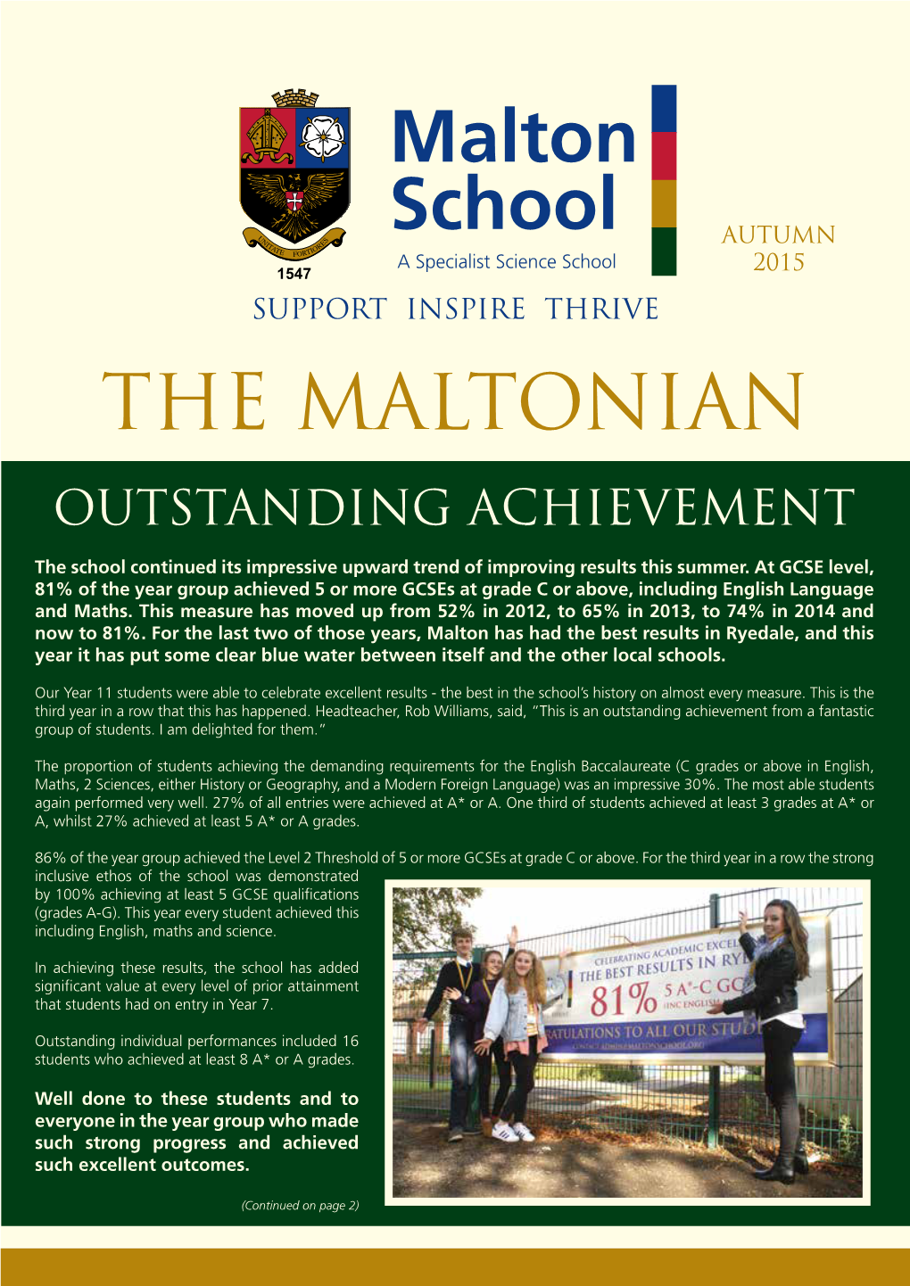 The Maltonian Outstanding Achievement