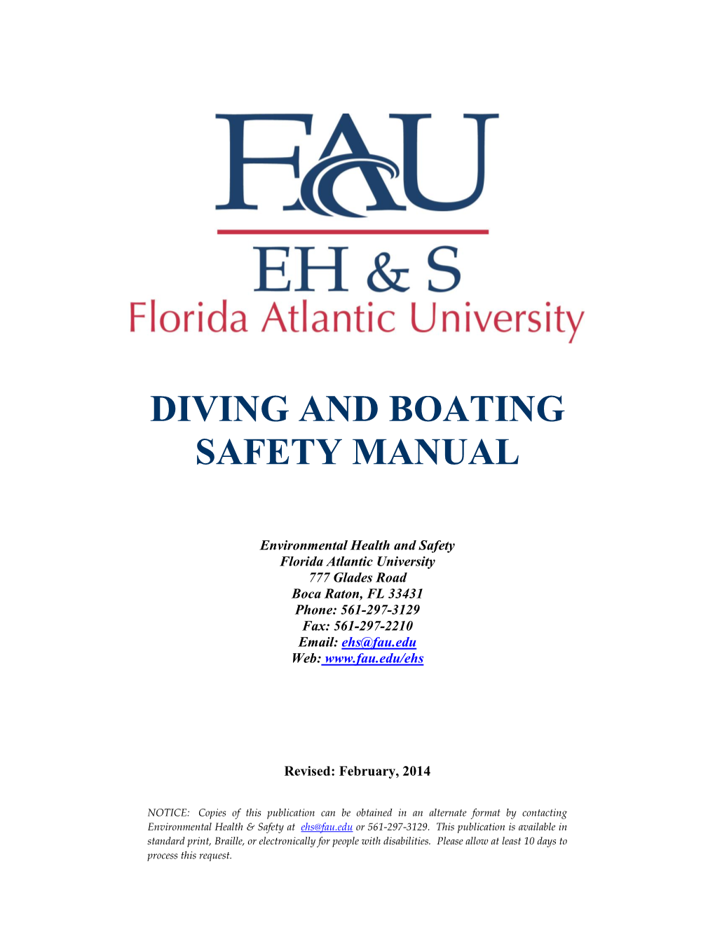 Diving and Boating Safety Manual