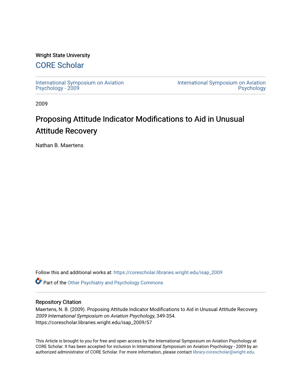 Proposing Attitude Indicator Modifications to Aid in Unusual Attitude Recovery