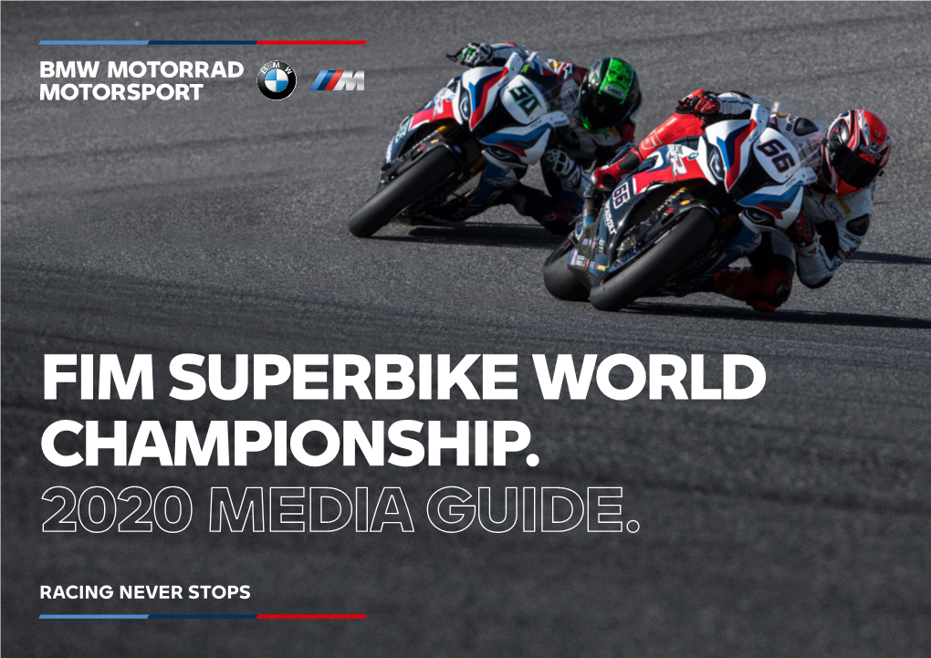 Fim Superbike World Championship. 2020 Media Guide