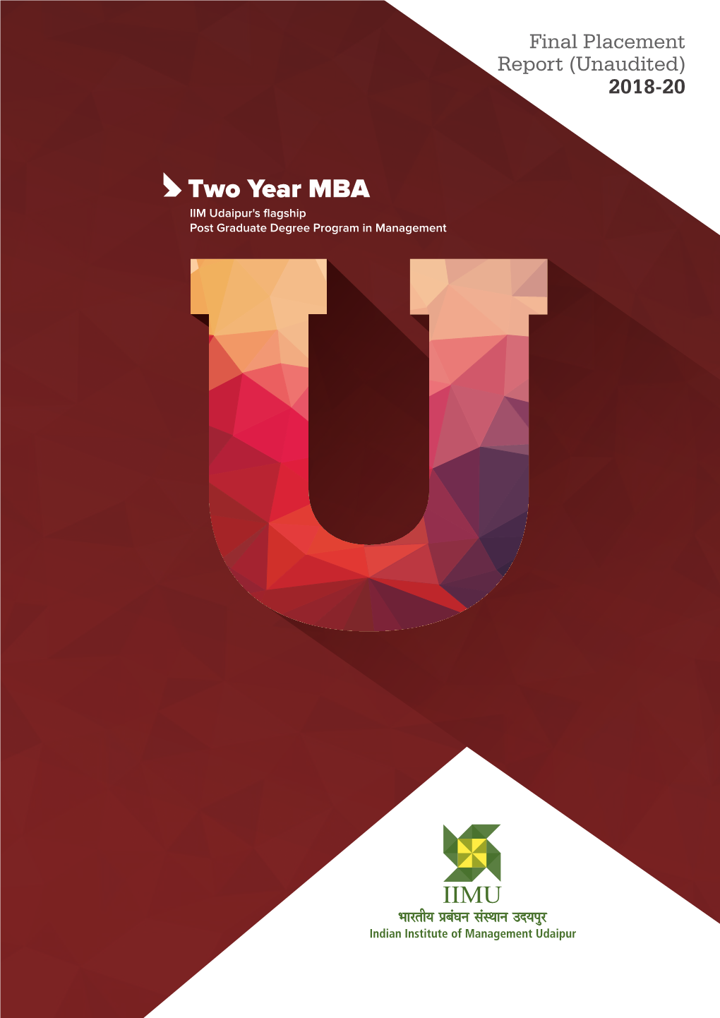 Two Year MBA IIM Udaipur's Flagship Post Graduate Degree Program in Management Batch Demographics