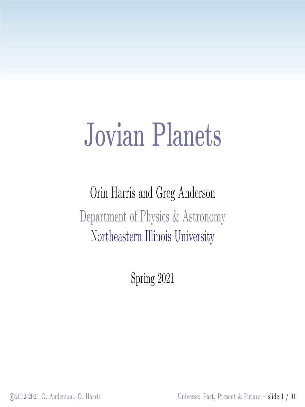 Jovian Planets