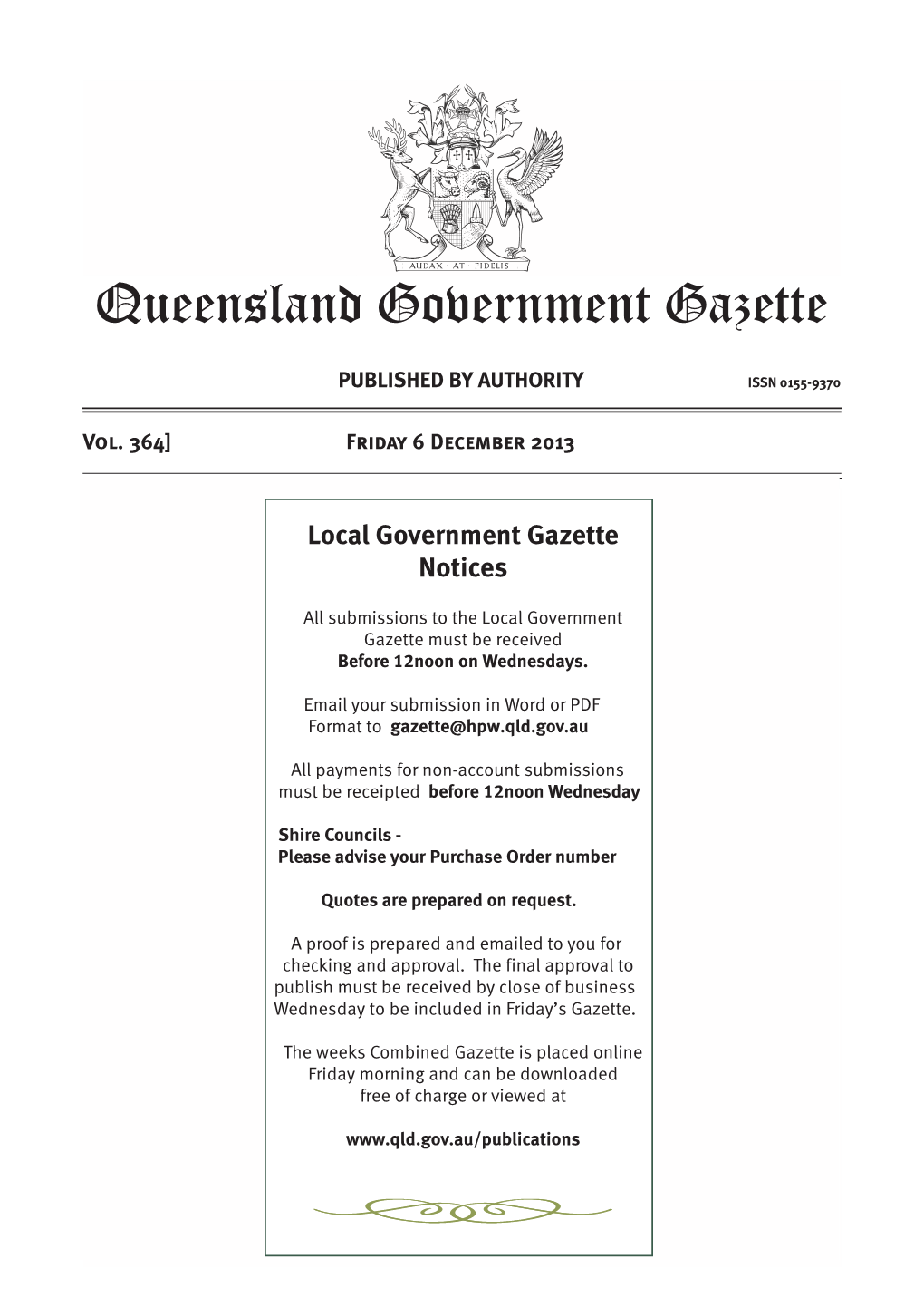 Queensland Government Gazette