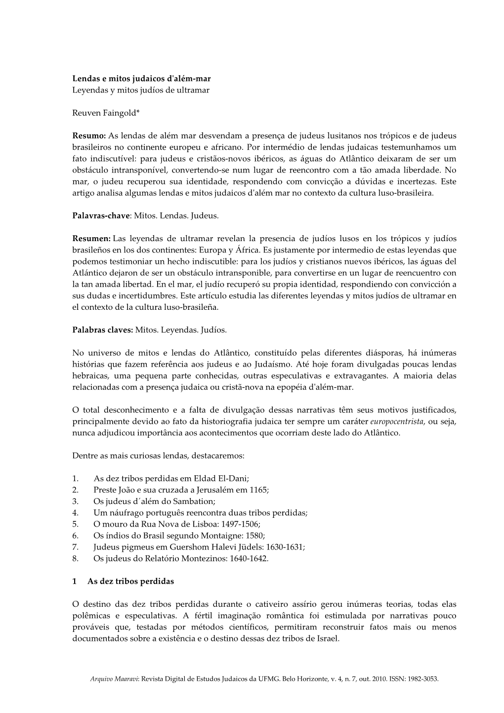 Lendas E Mitos Judaicos D'além-Mar Leyendas Y Mitos Judíos De Ultramar