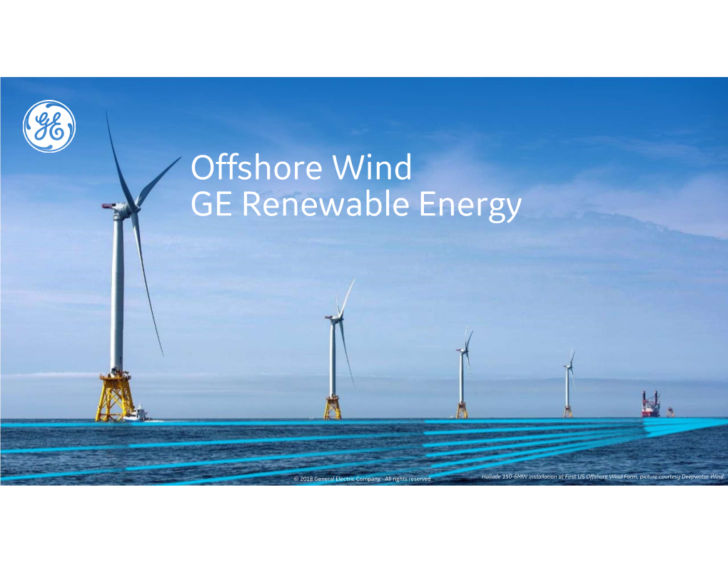 Offshore Wind GE Renewable Energy