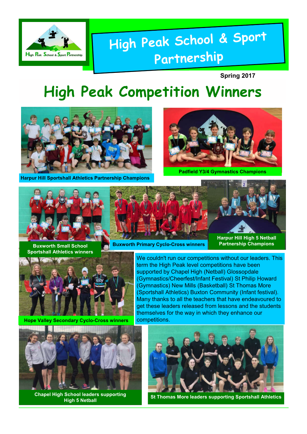 High Peak Competition Winners