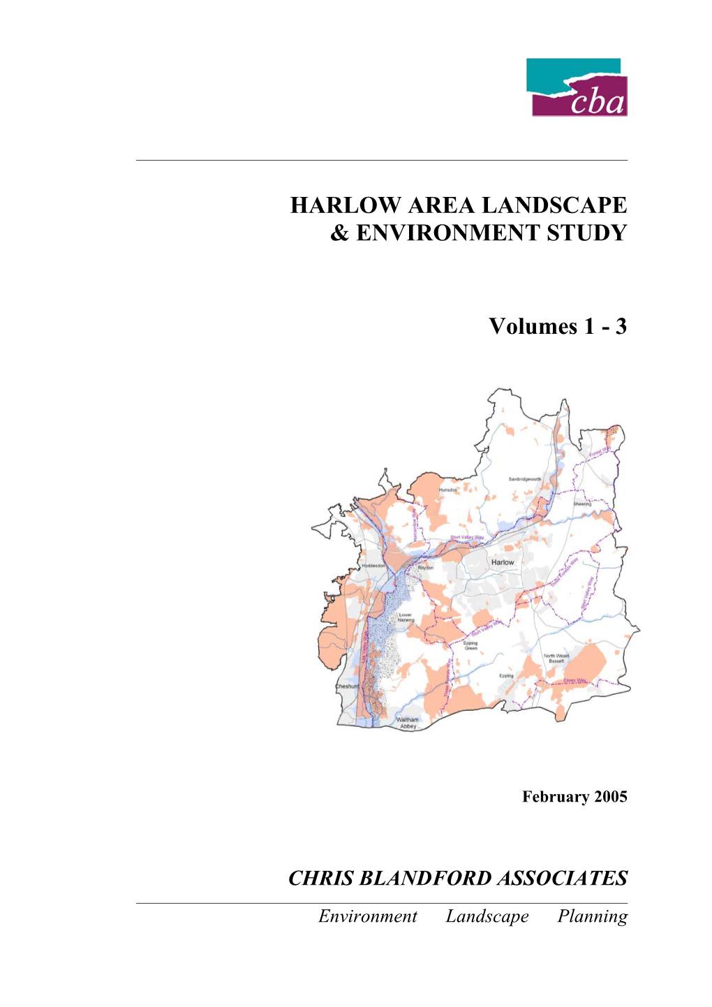 HARLOW AREA LANDSCAPE & ENVIRONMENT STUDY Volumes 1