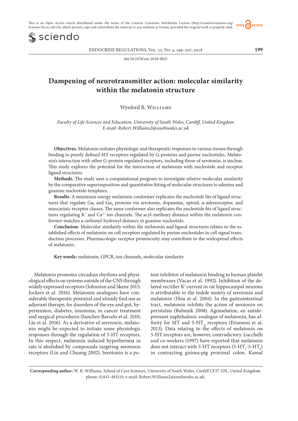 Molecular Similarity Within the Melatonin Structure