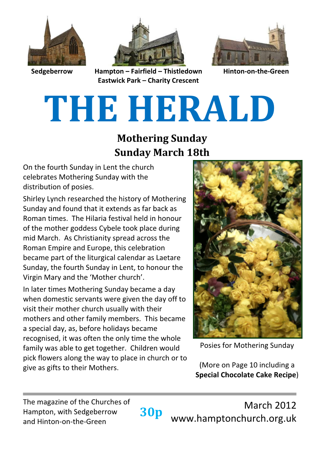 March 2012 Mothering Sunday Sunday