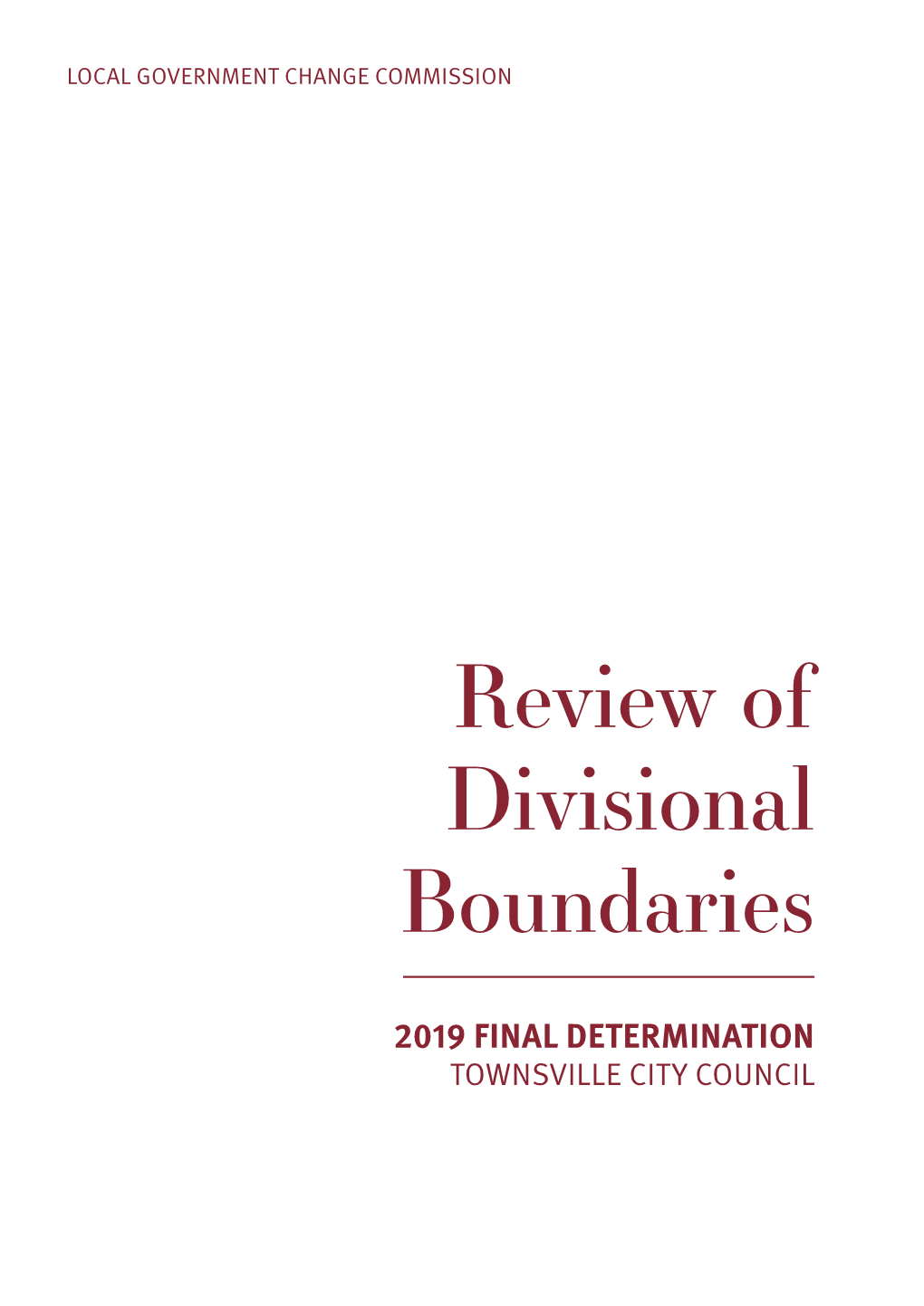 Review of Divisional Boundaries