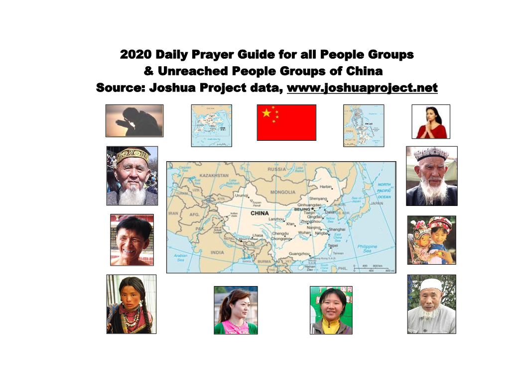 2020 Daily Prayer Guide for All People Groups