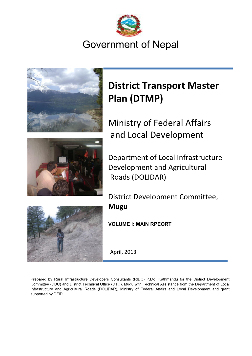 District Transport Master Plan (DTMP)
