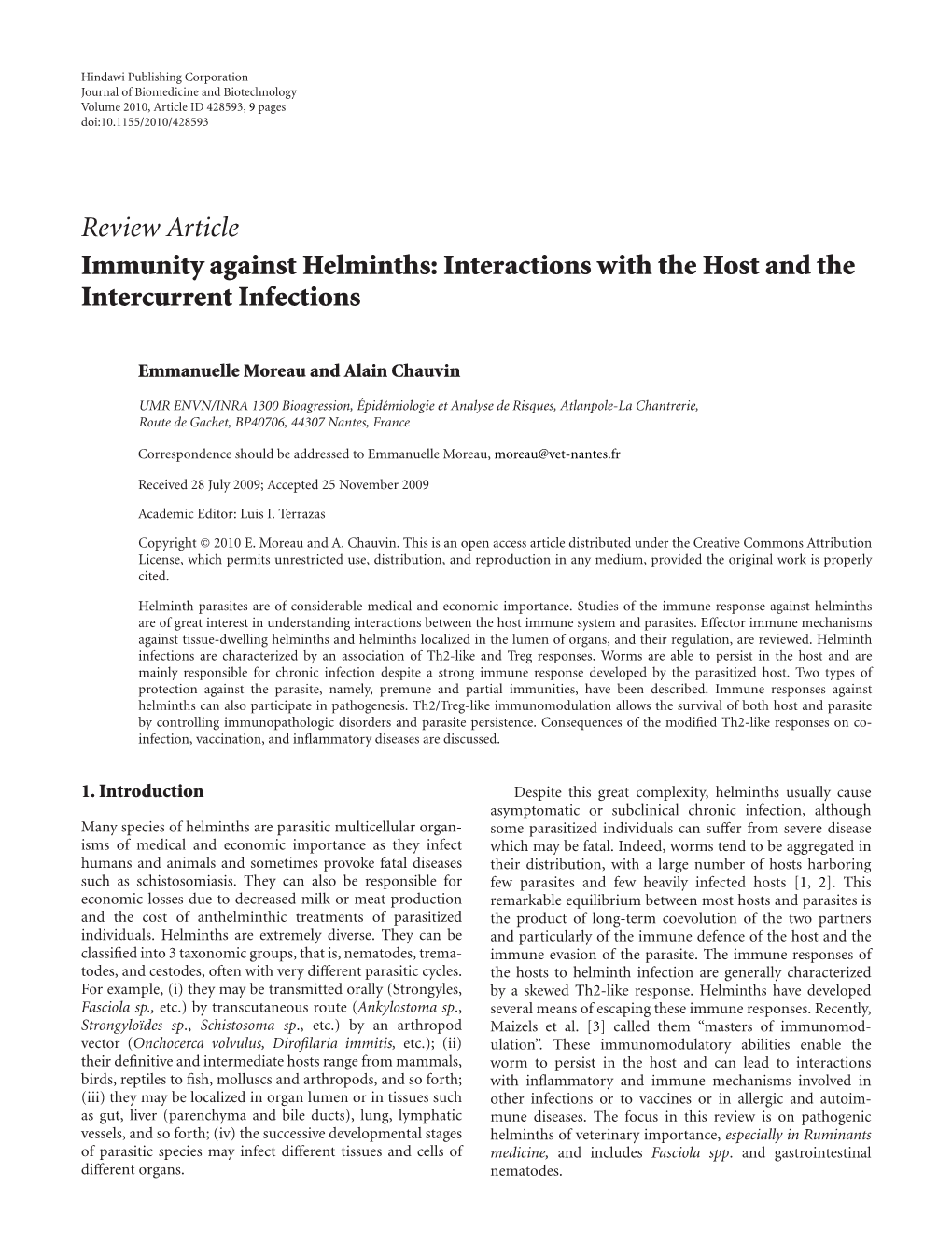 Interactions with the Host and the Intercurrent Infections