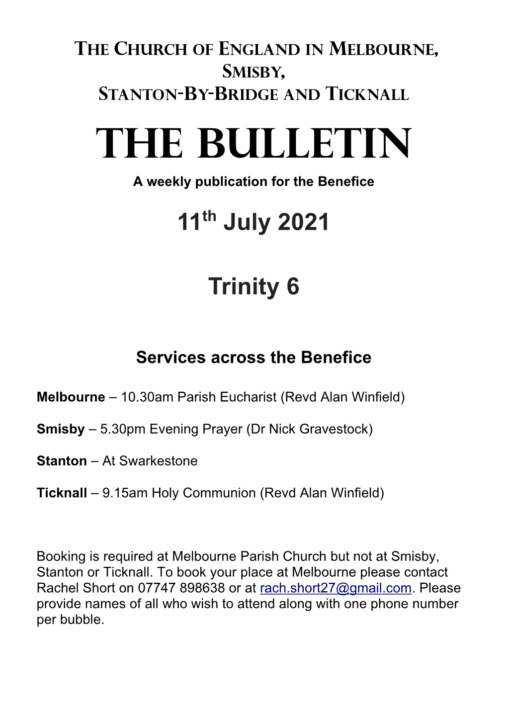 2021-07-11 Parish Bulletin.Pdf
