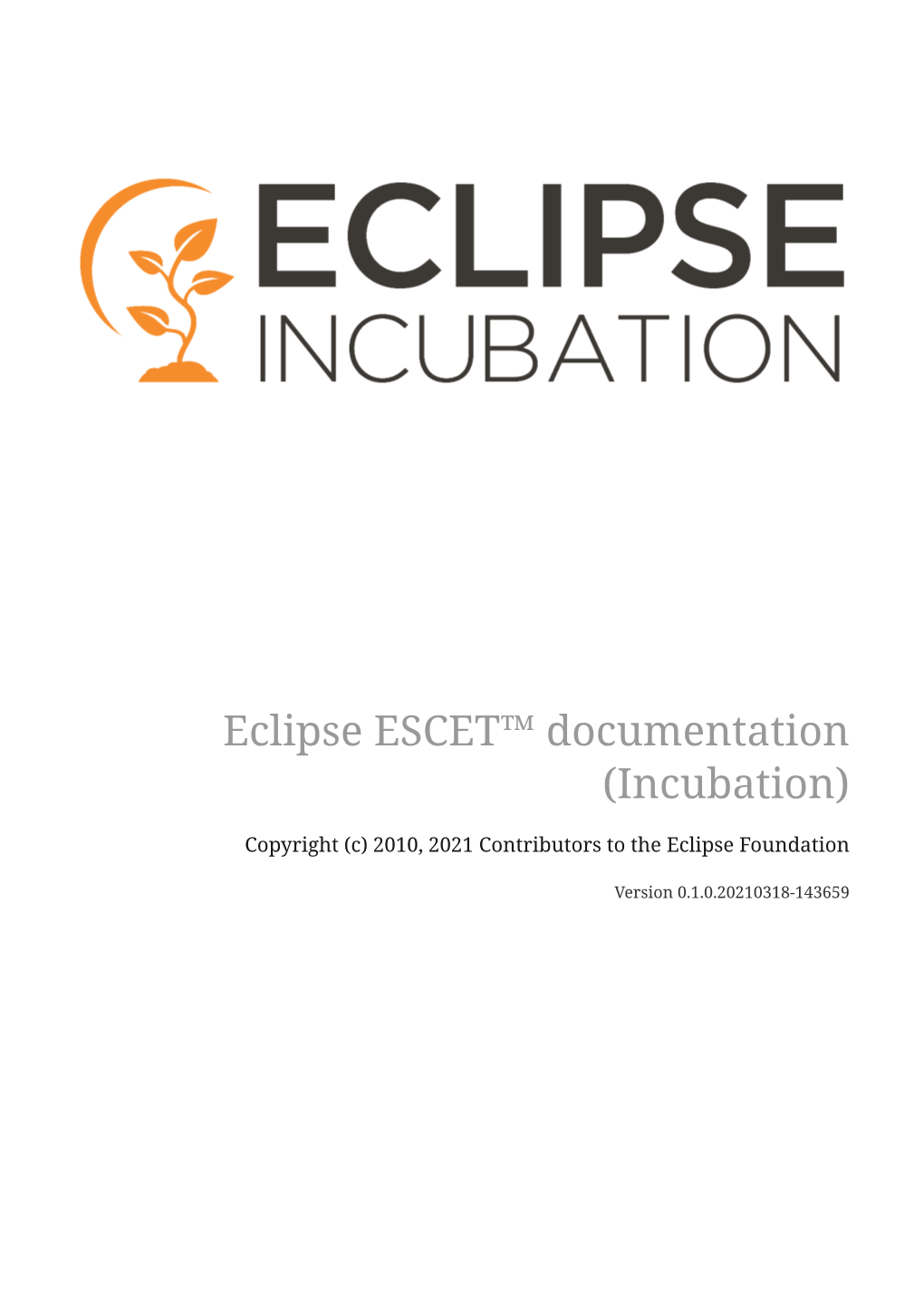 Eclipse ESCET™ Documentation (Incubation)