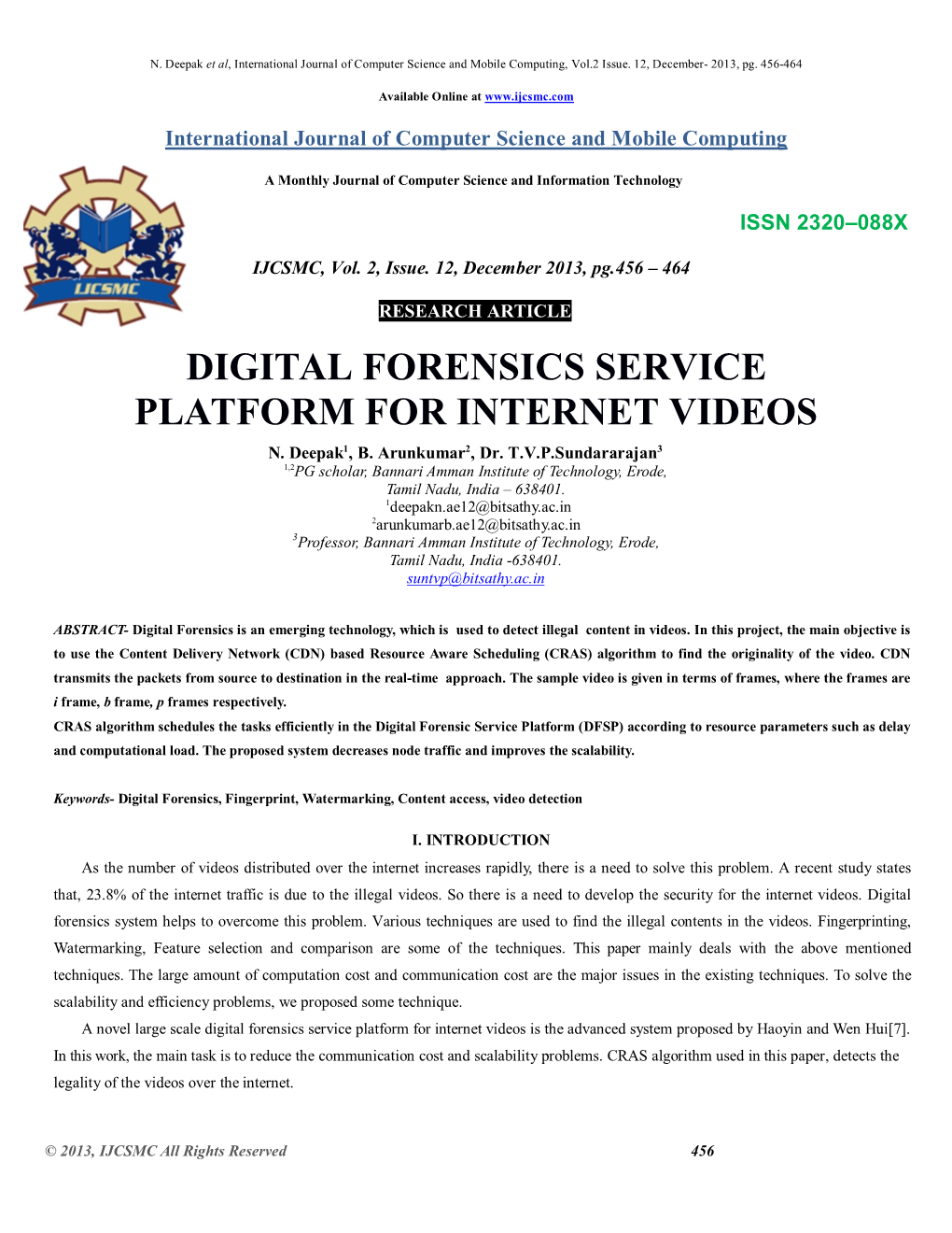 Digital Forensics Service Platform for Internet Videos