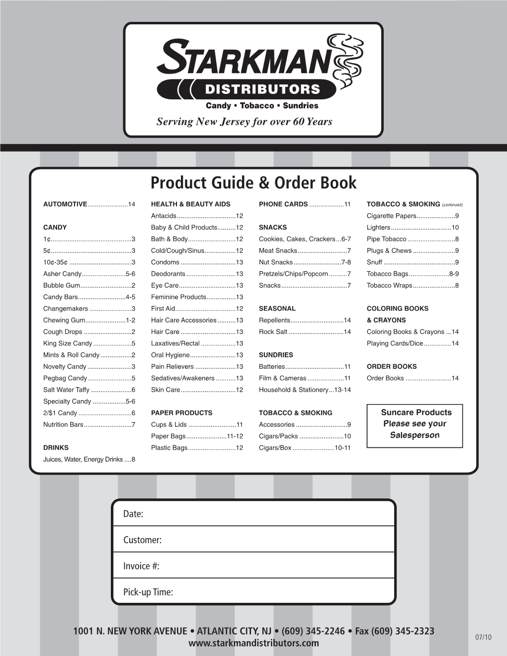 Product Guide & Order Book