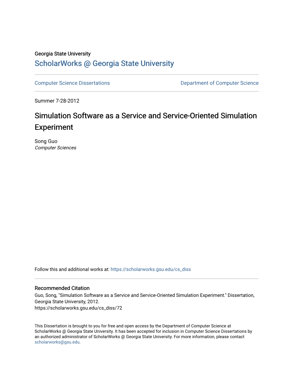 Simulation Software As a Service and Service-Oriented Simulation Experiment