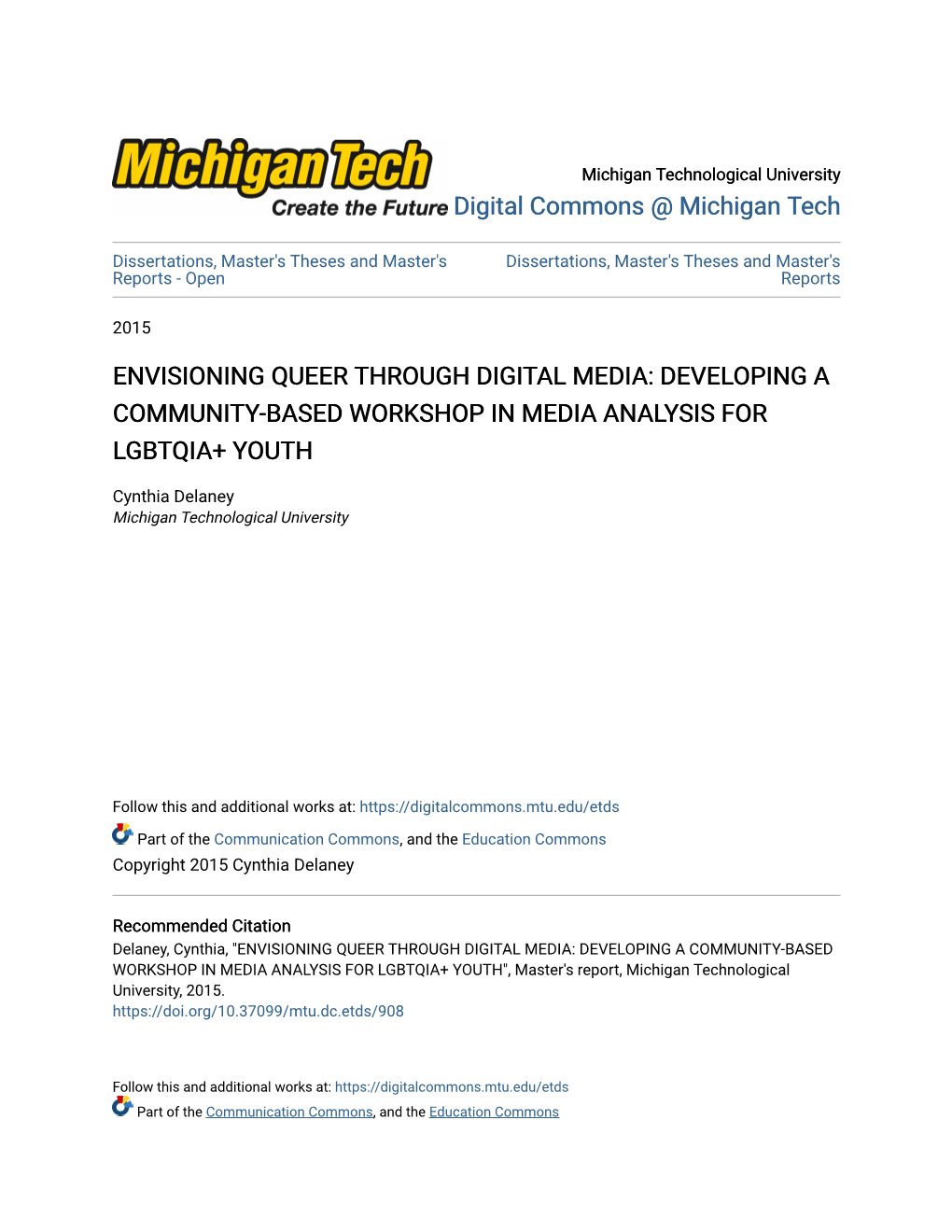 Envisioning Queer Through Digital Media: Developing a Community-Based Workshop in Media Analysis for Lgbtqia+ Youth