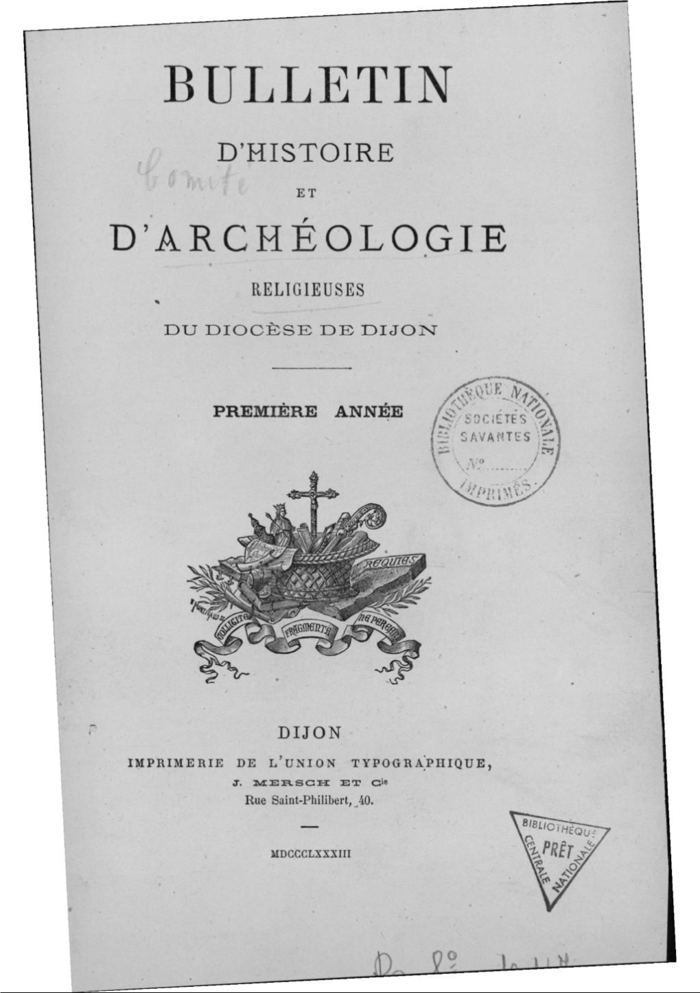 Chapelles De Salmaise Et Frolois Par L 'Abbe J.B. LUCOTTE