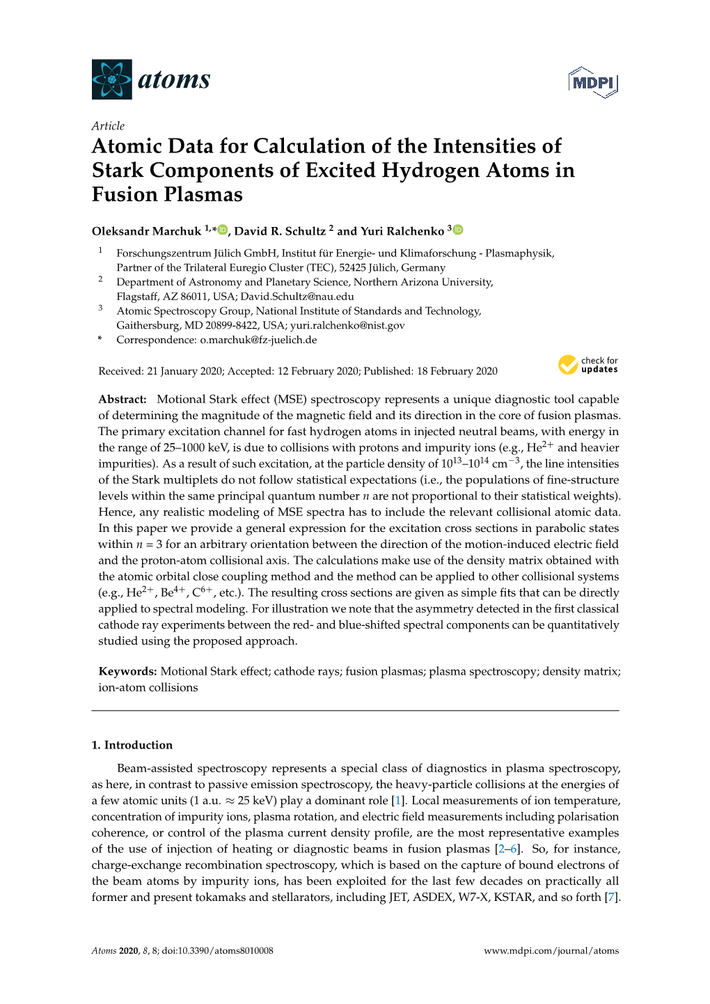 Atomic Data for Calculation of the Intensities of Stark Components of Excited Hydrogen Atoms in Fusion Plasmas