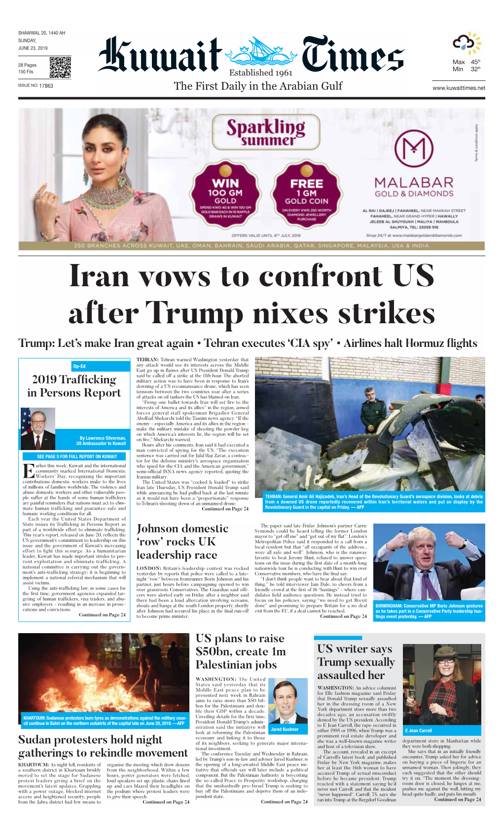 Iran Vows to Confront US After Trump Nixes Strikes