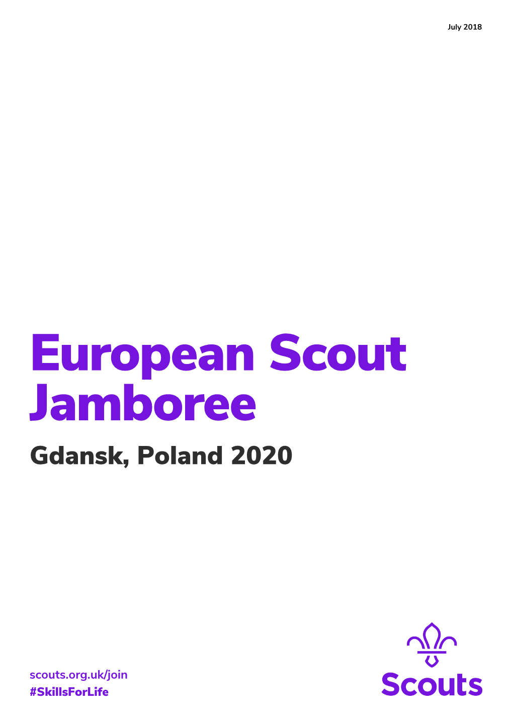 European Scout Jamboree Gdansk, Poland 2020