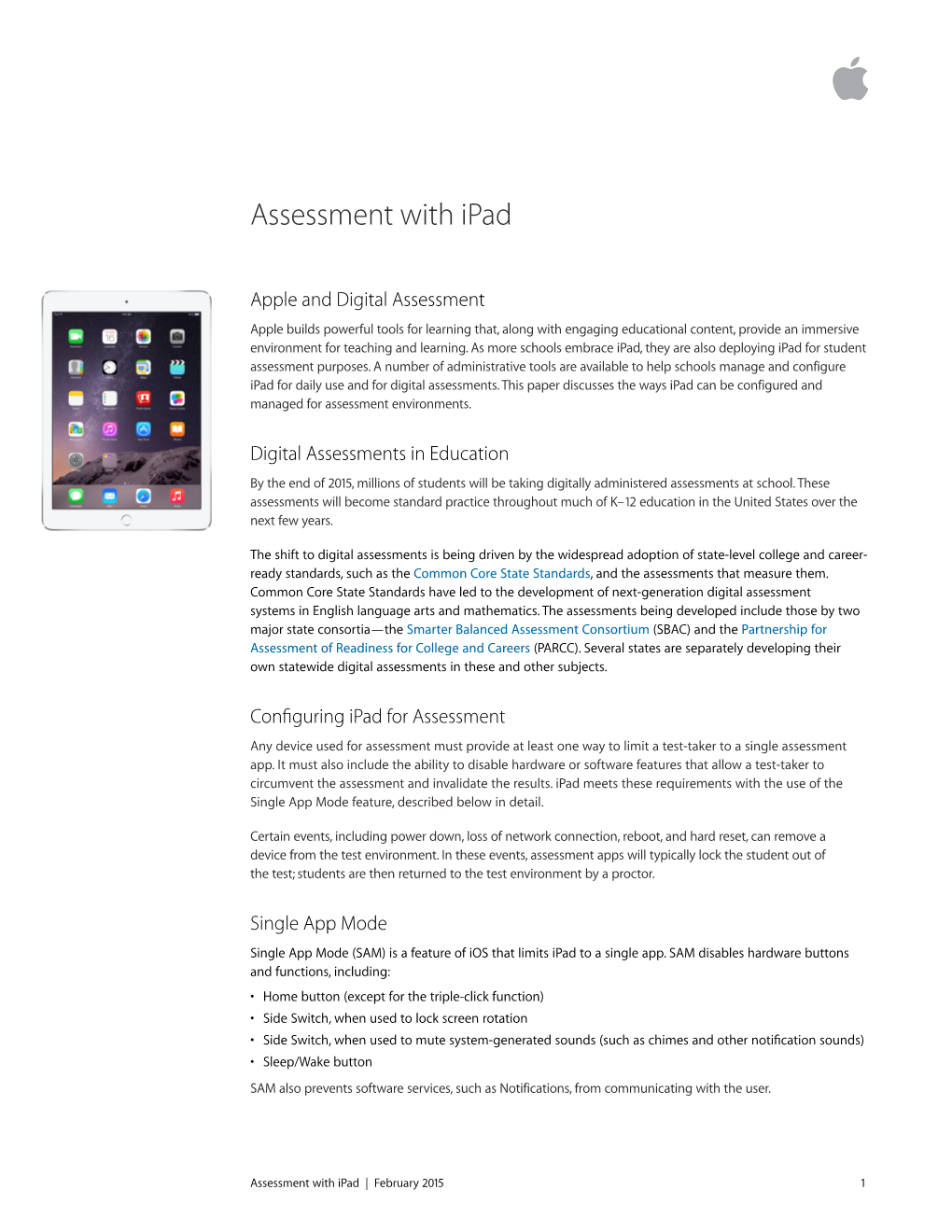 Apple Assessment with Ipad Pages
