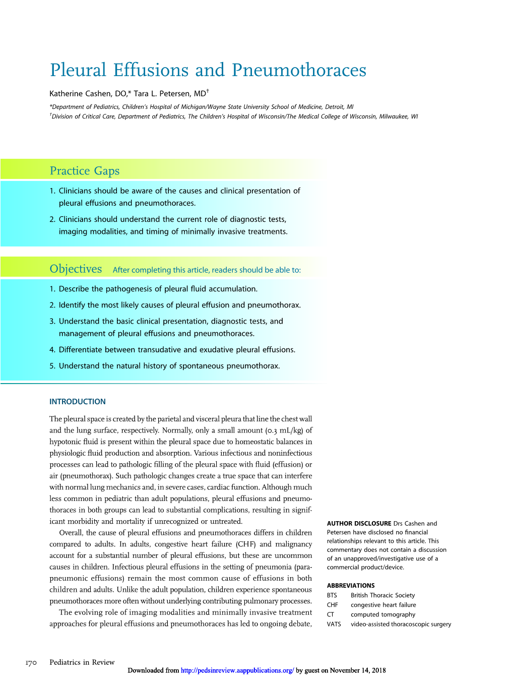 Pleural Effusions and Pneumothoraces