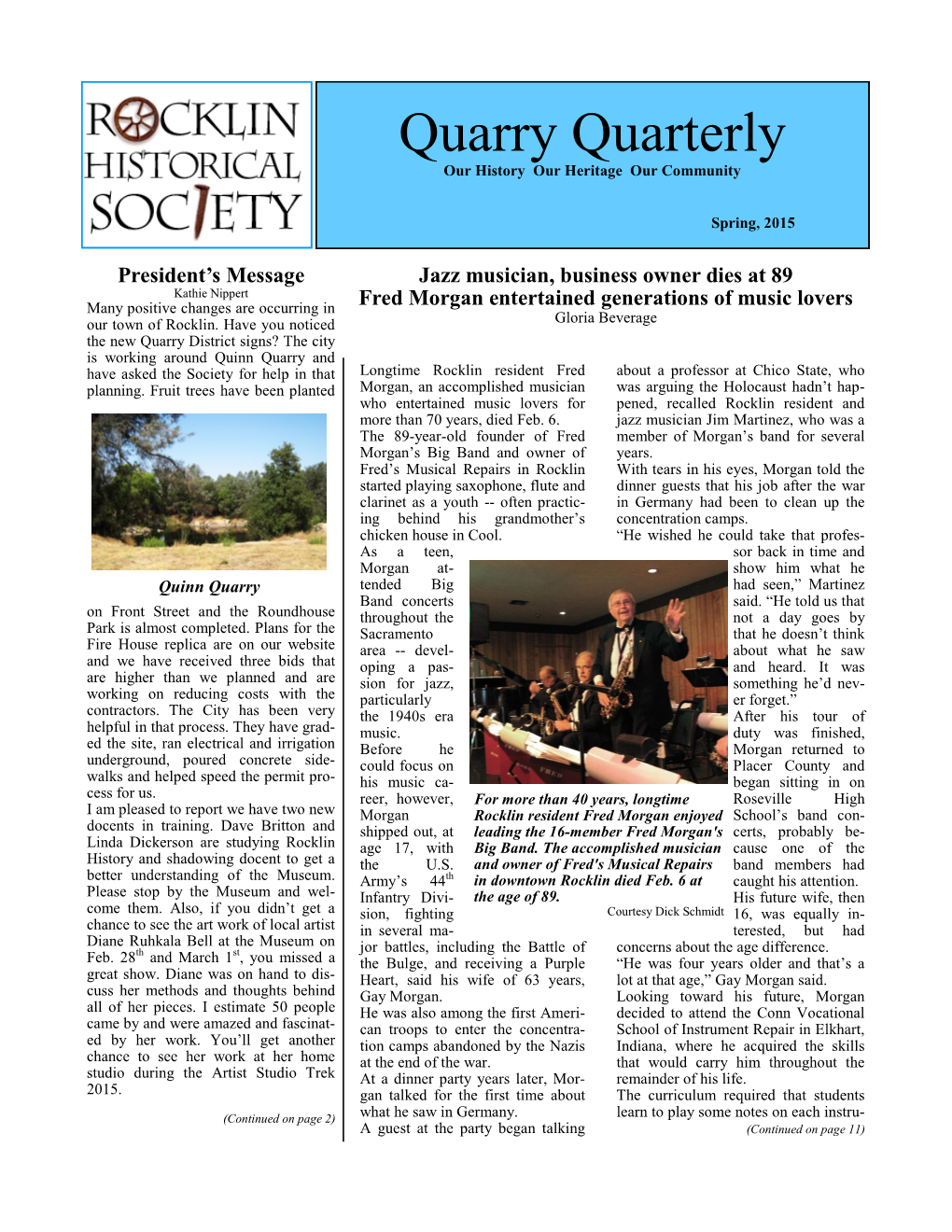 RHS Newsletter 2015-1Spring