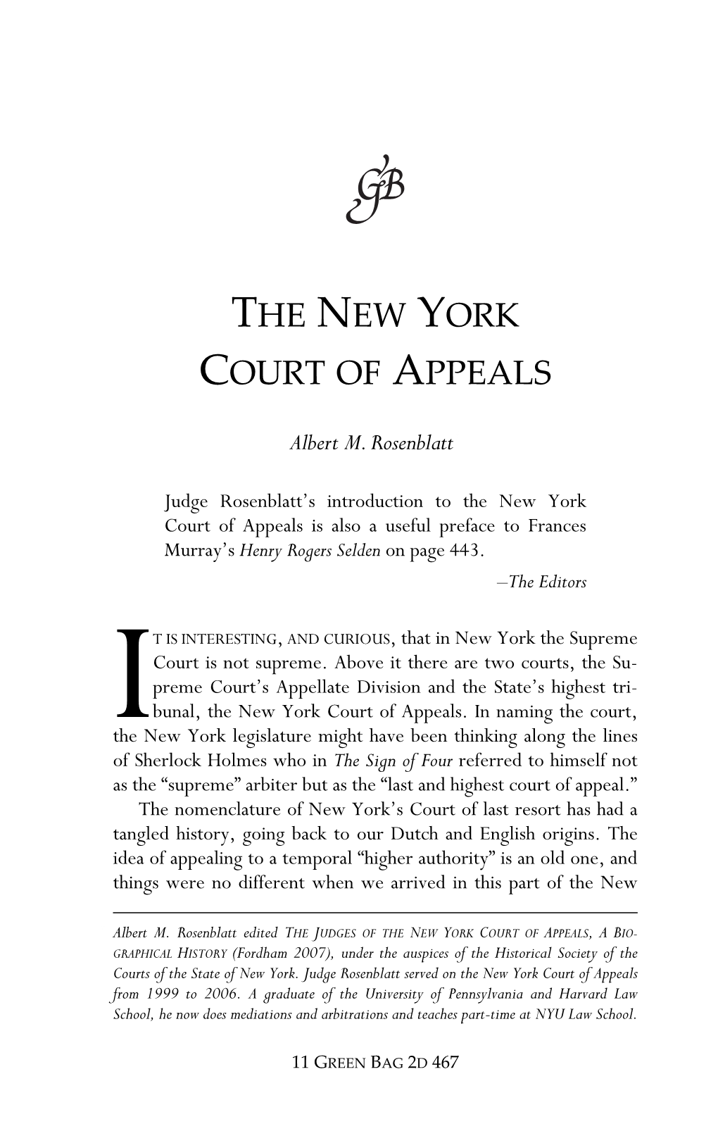 The New York Court of Appeals