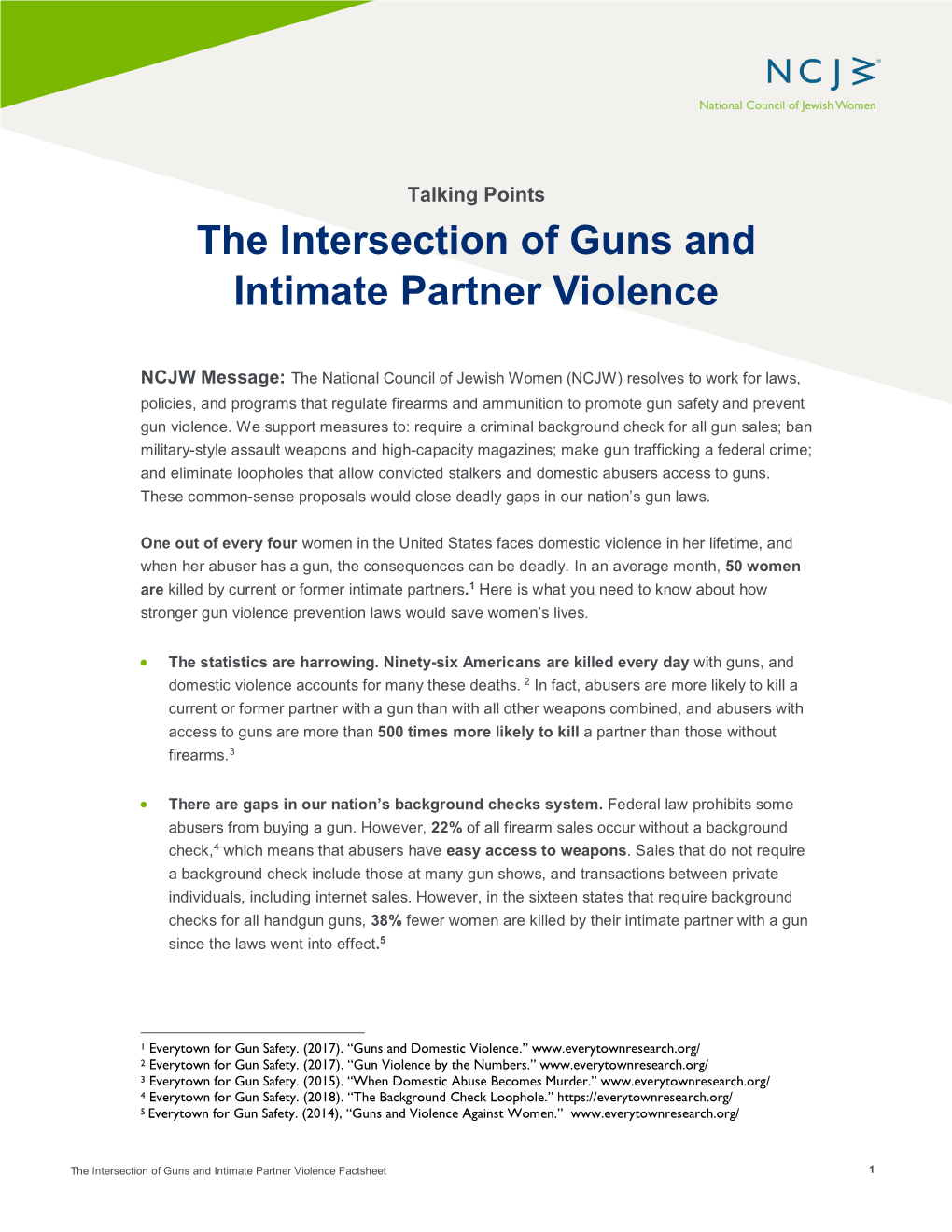 The Intersection of Guns and Intimate Partner Violence