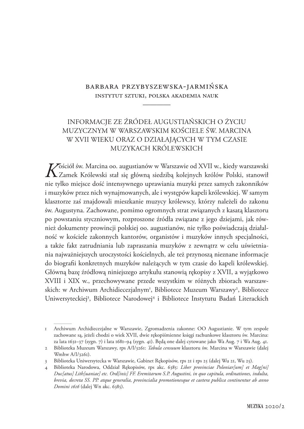 Barbara Przybyszewska-Jarmińska Instytut Sztuki, Polska Akademia Nauk ————