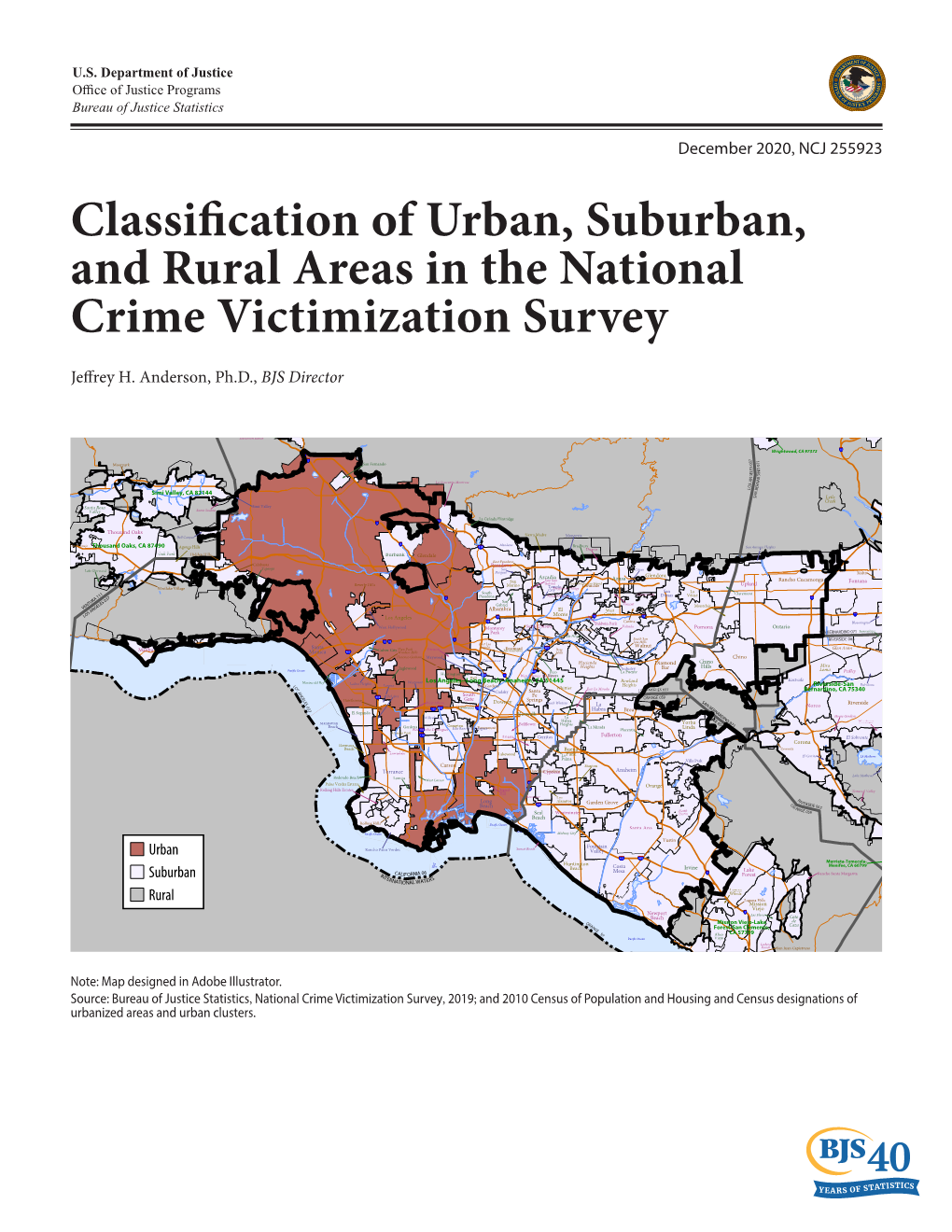 Classification of Urban, Suburban, and Rural Areas in the National Crime Victimization Survey