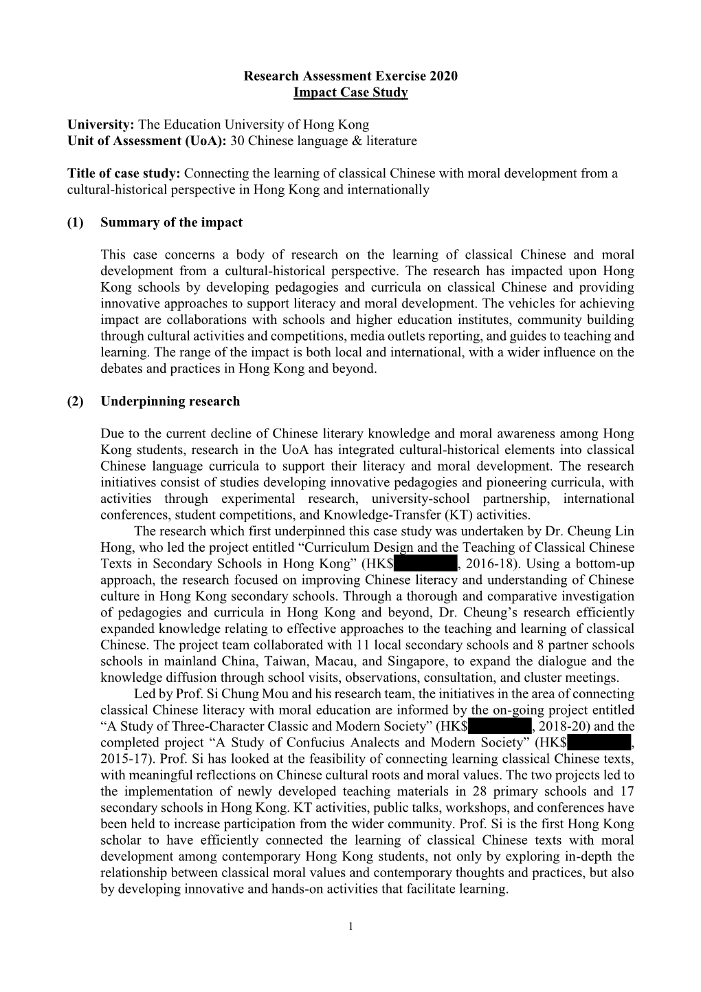 Connecting the Learning of Classical Chinese with Moral Development from a Cultural-Historical Perspective in Hong Kong and Internationally