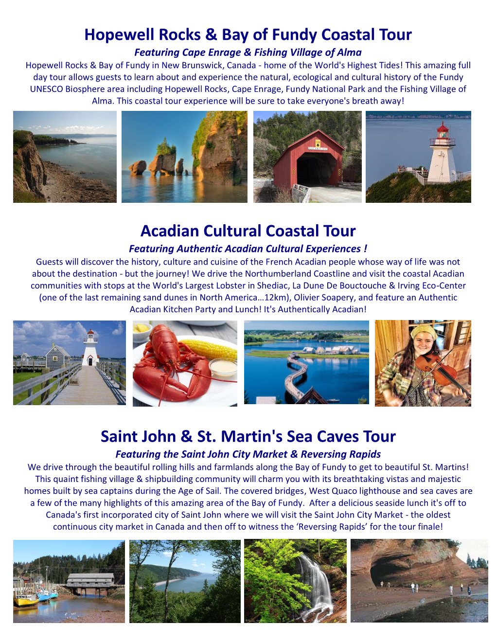 Acadian Cultural Coastal Tour