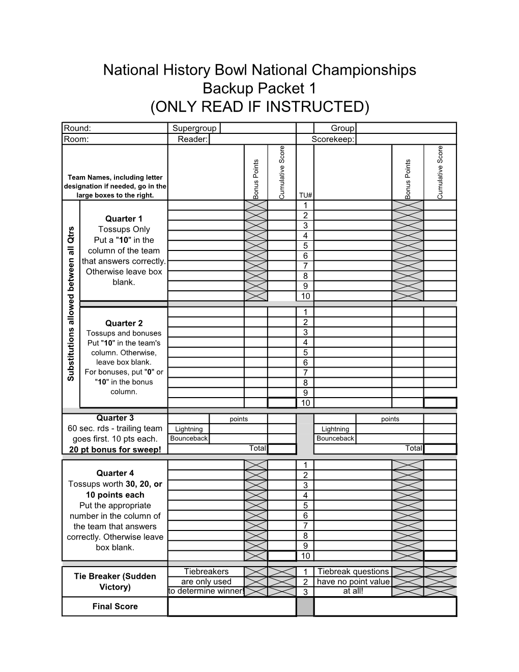 National History Bowl National Championships Backup Packet 1 (ONLY READ IF INSTRUCTED)