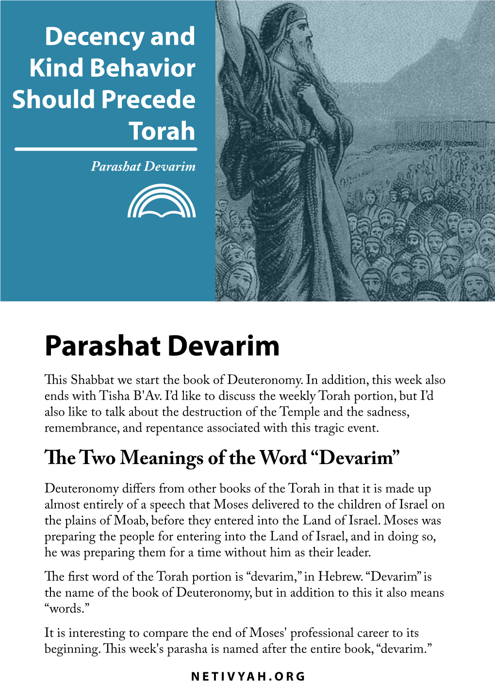 Parashat Devarim “